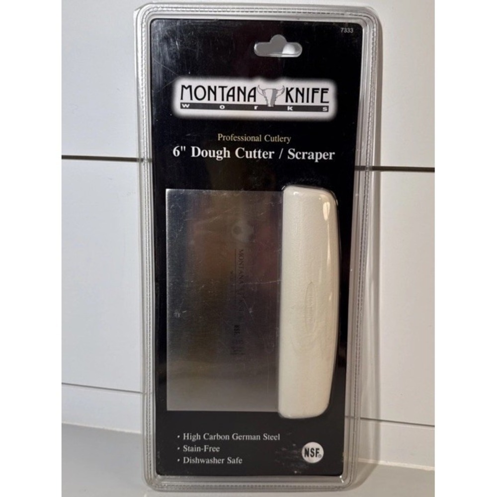 Montana Knife Works 6 Inch Dough Cutter/Scraper‎ Sealed German Steel